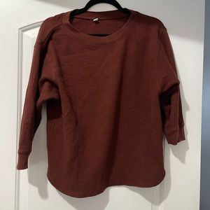 3/4 sleeve waffle knit shirt, never worn